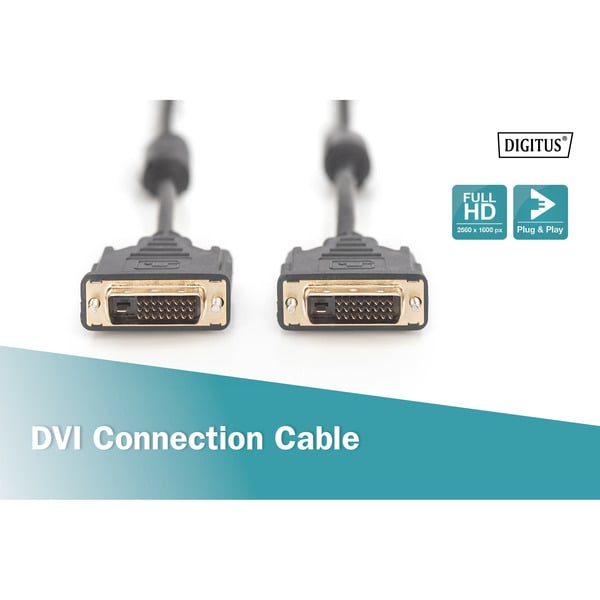 (€ 2,73 / 1 m) Digitus Anschlusskabel DVI > DVI - Digitus - vue 4