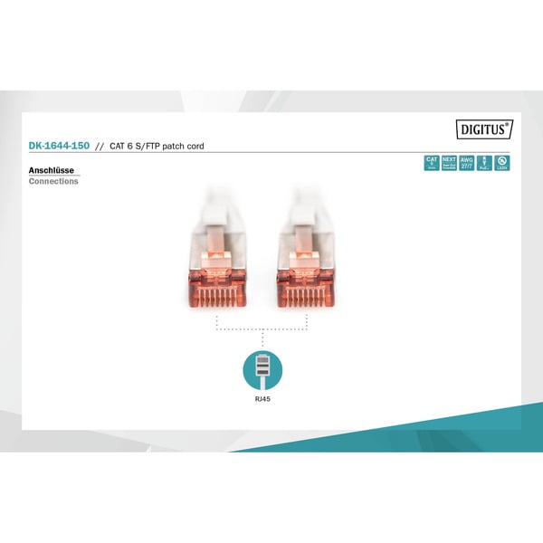 Digitus Patchkabel CAT 6 S/FTP 15m - Digitus - vue 4