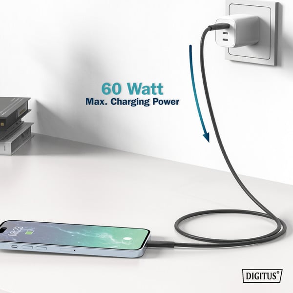 Digitus USB 2.0 Silikon-Anschlusskabel USB-A > USB-C - Digitus - vue 9