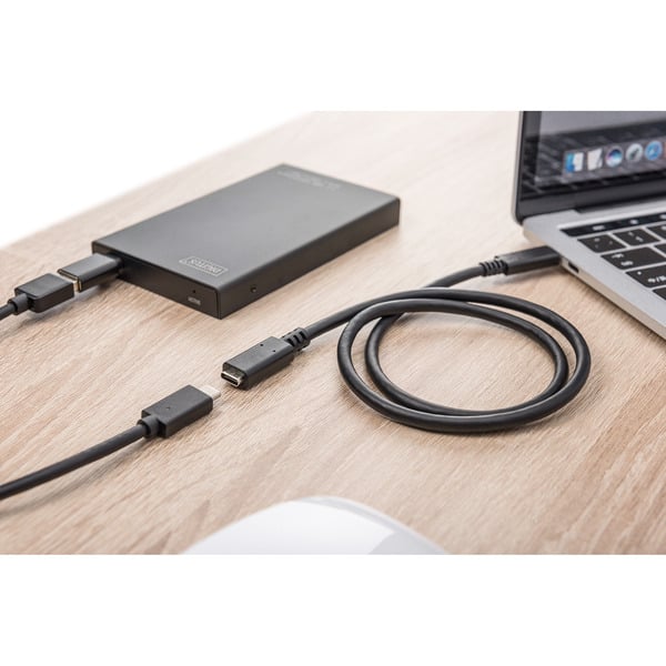 (€ 4,20 / 1 m) Digitus USB 2.0 Verlängerungskabel, USB-C Stecker > USB-C Buchse - Digitus - vue 5