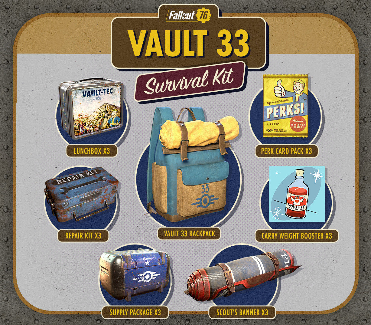 Fallout 76 - Vault 33 Survival Pack DLC XBOX One /