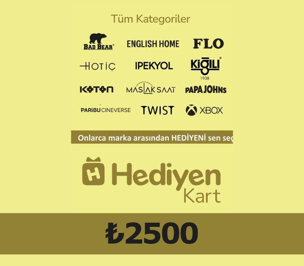 Hediyen KART - All Access ₺2500 Gift Card TR