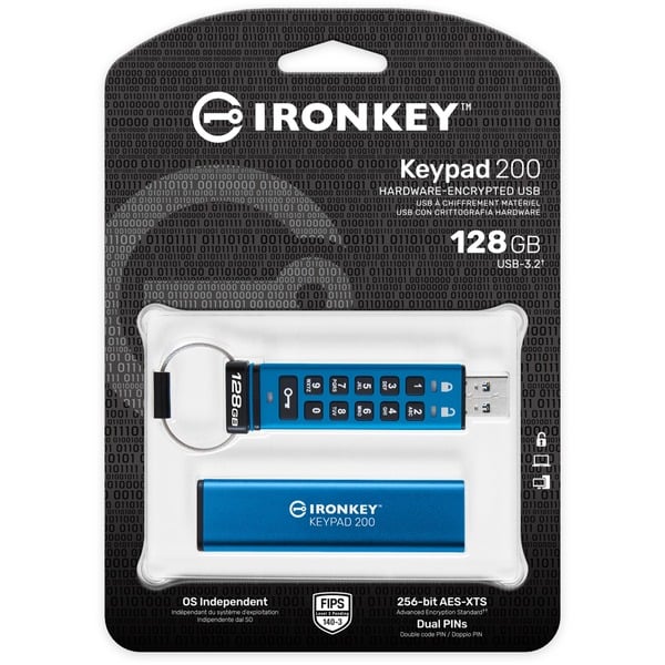 Kingston IronKey Keypad 200 128 GB, USB-Stick - Kingston - vue 6