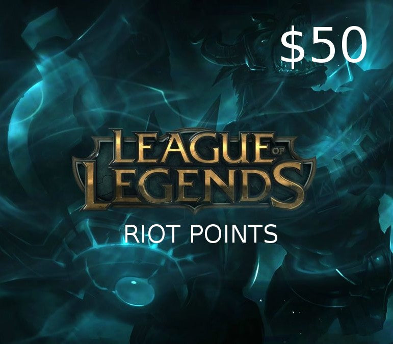 League of Legends 50 USD Prepaid RP Card