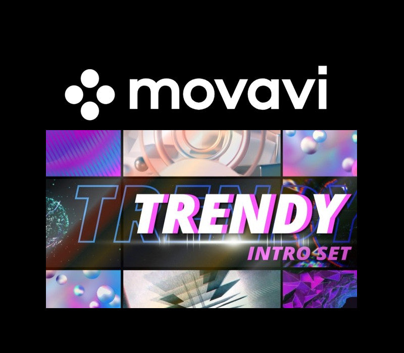 Movavi Video Editor Plus 2021 Effects - Trendy Intro Set
