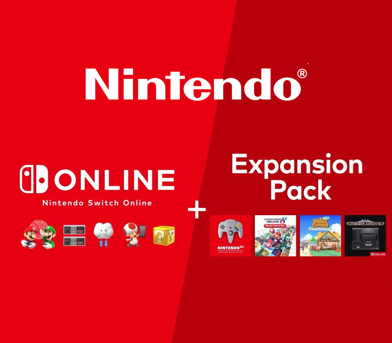 Nintendo Switch Online - 12 Months (365 Days) Individual Membership + Expansion Pack