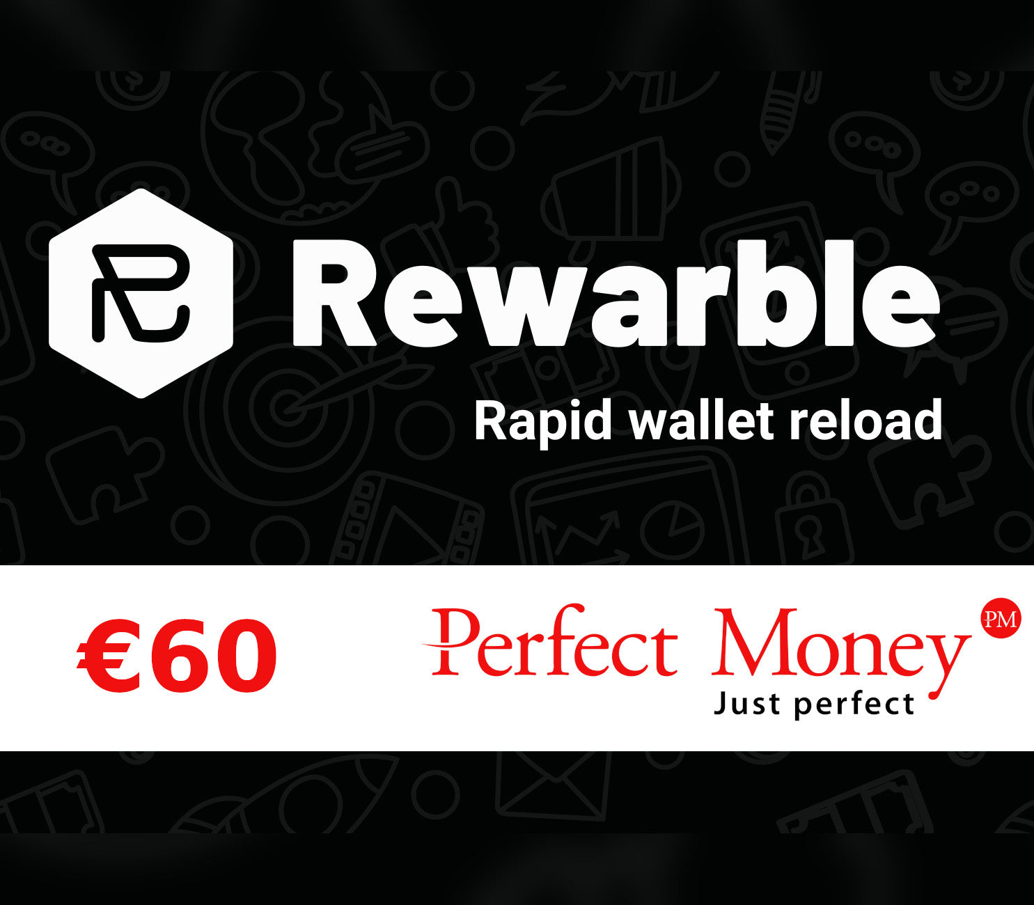 Rewarble Perfect Money EUR 60 Gift Card