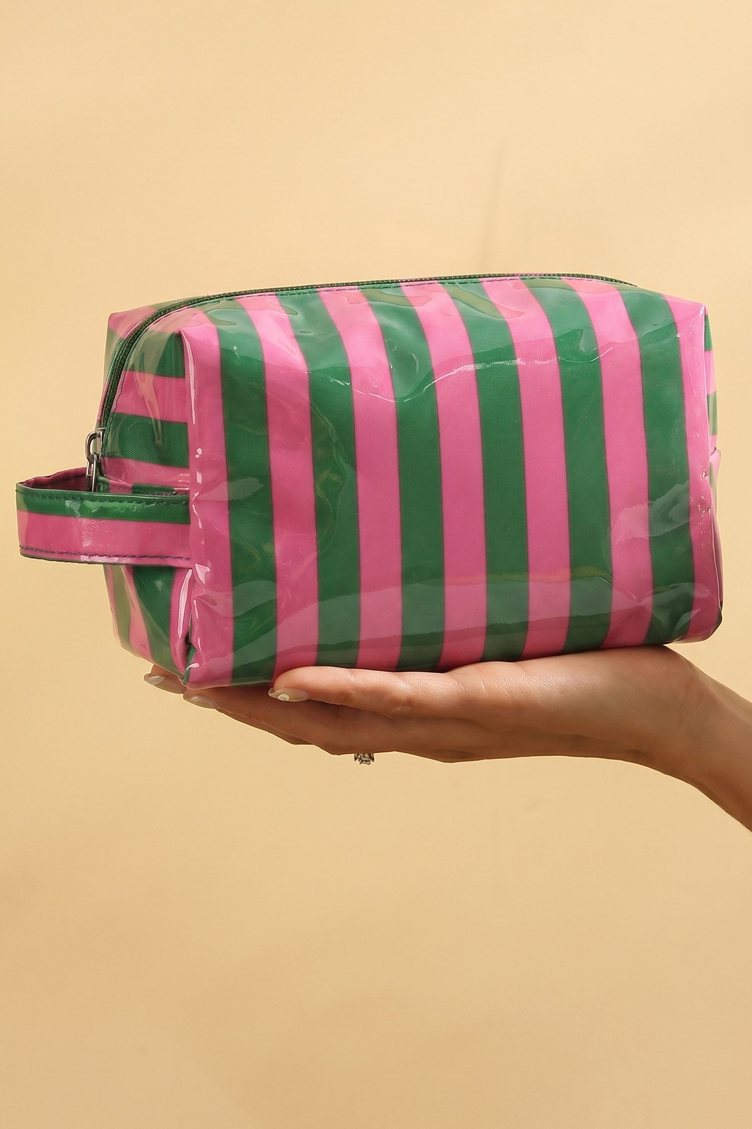 Pièce mode femme rayé, zip — vert foncé