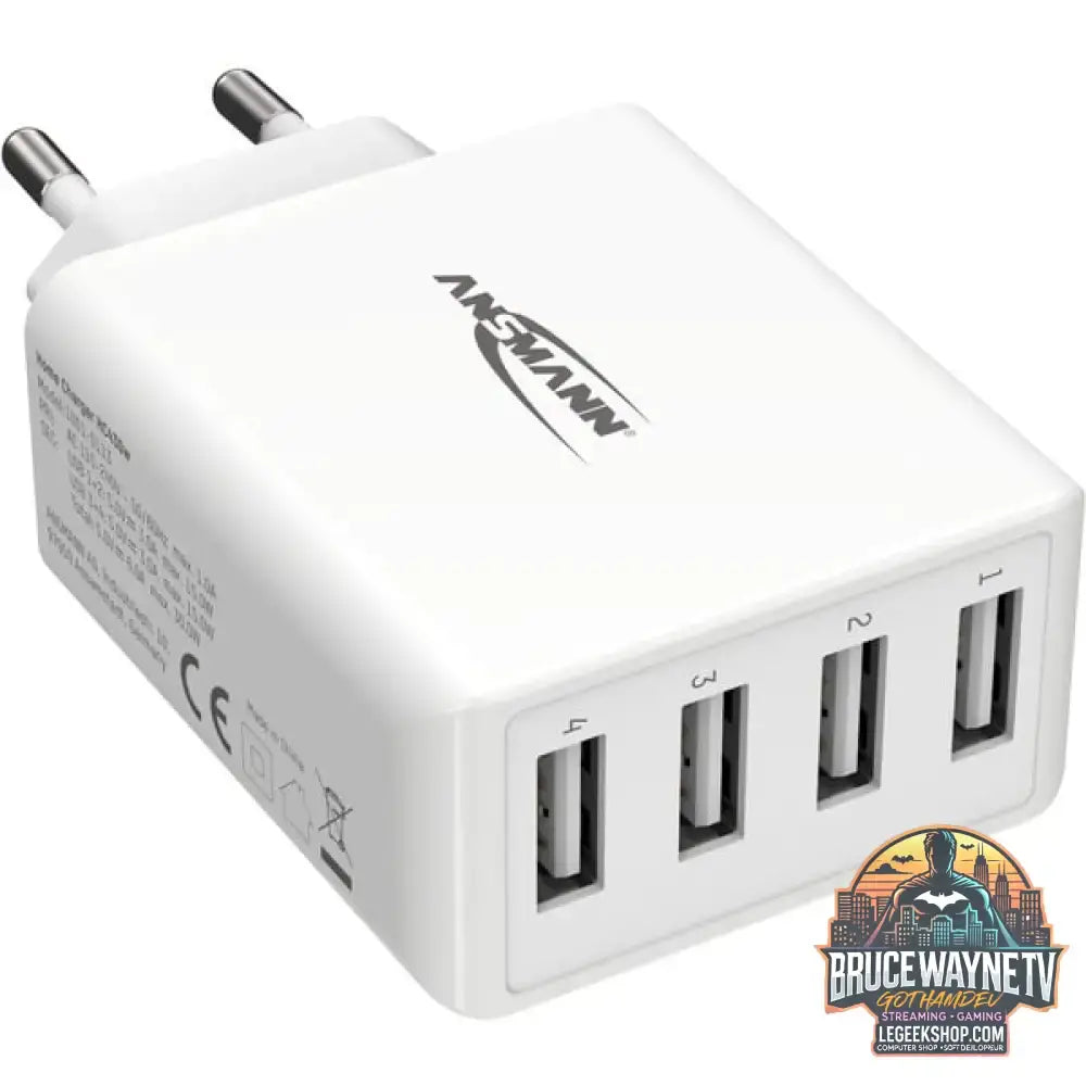 Ansmann Home Charger HC430, Ladegerät weiß, intelligente Ladesteuerung, Multisafe-Technologie - Stromquelle: Steckdose - vue 4