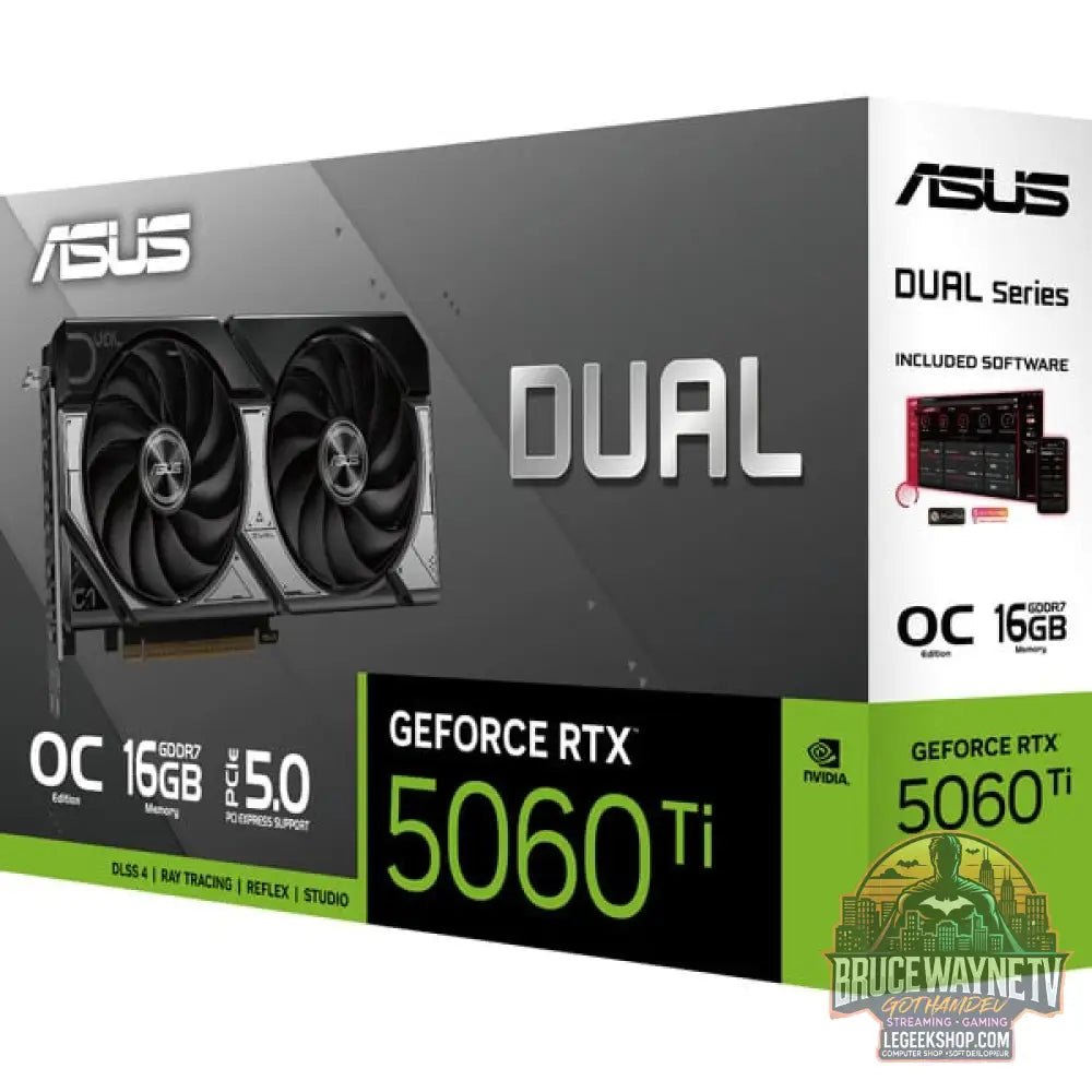 ASUS GeForce RTX 5060 Ti DUAL OC 16GB, carte graphique noir, DLSS 4, 3x DisplayPort, 1x HDMI 2.1 - ASUS - vue 15