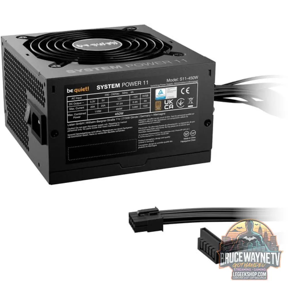 be quiet! System Power 11 450W ATX3.1, alimentation PC - vue 3