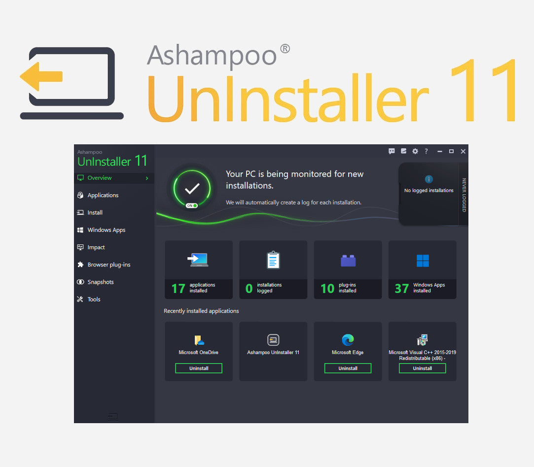 Ashampoo UnInstaller 11 Activation Key (2 PCs)