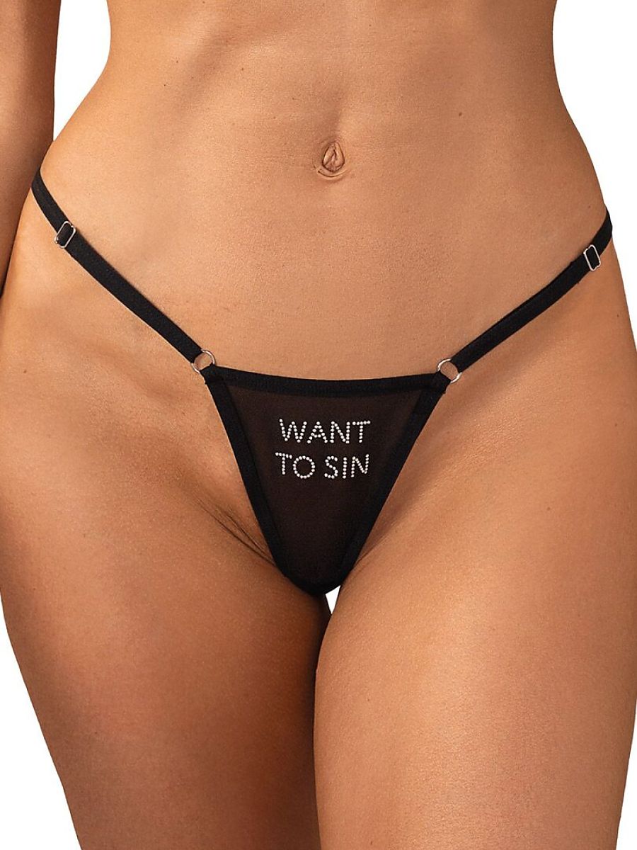 String femme Obsessive Strings Strings — noir