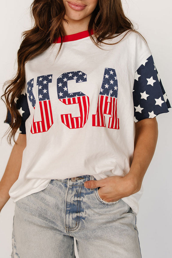 T-shirt femme patchwork, casual