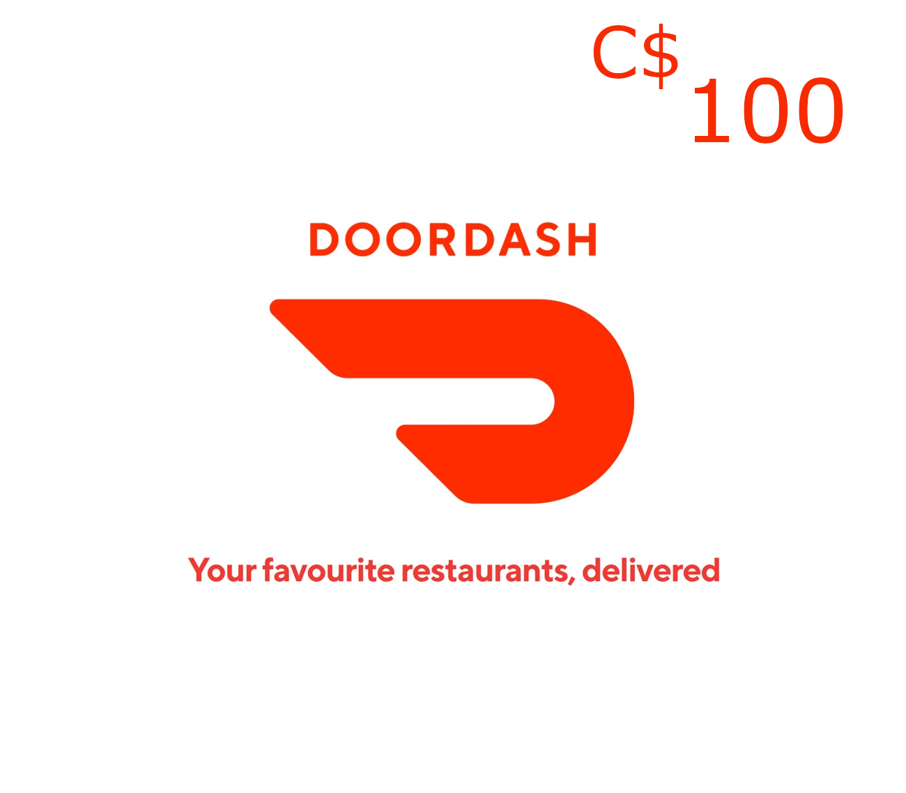 DoorDash C$100 Gift Card CA