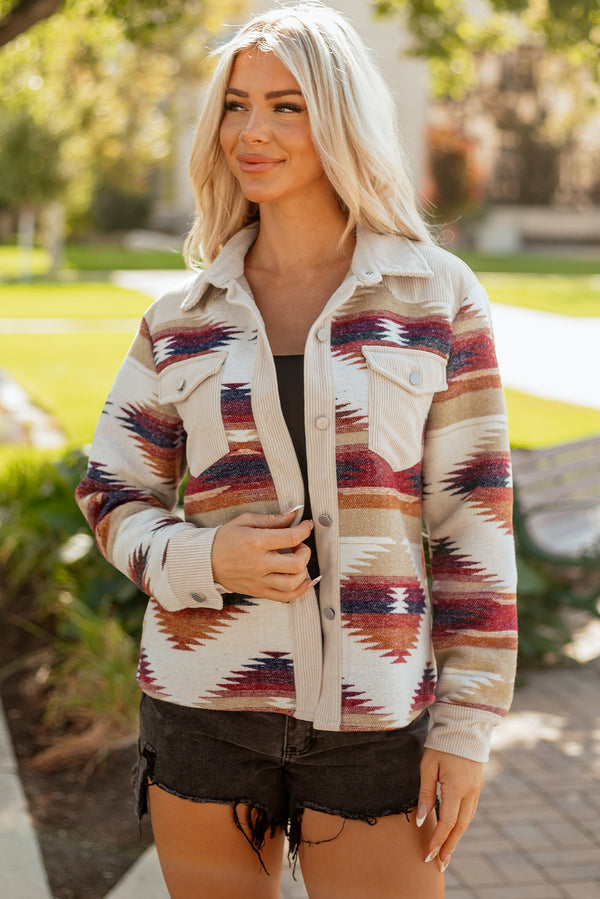 Pièce mode femme patchwork, poches, côtelé — multicolore