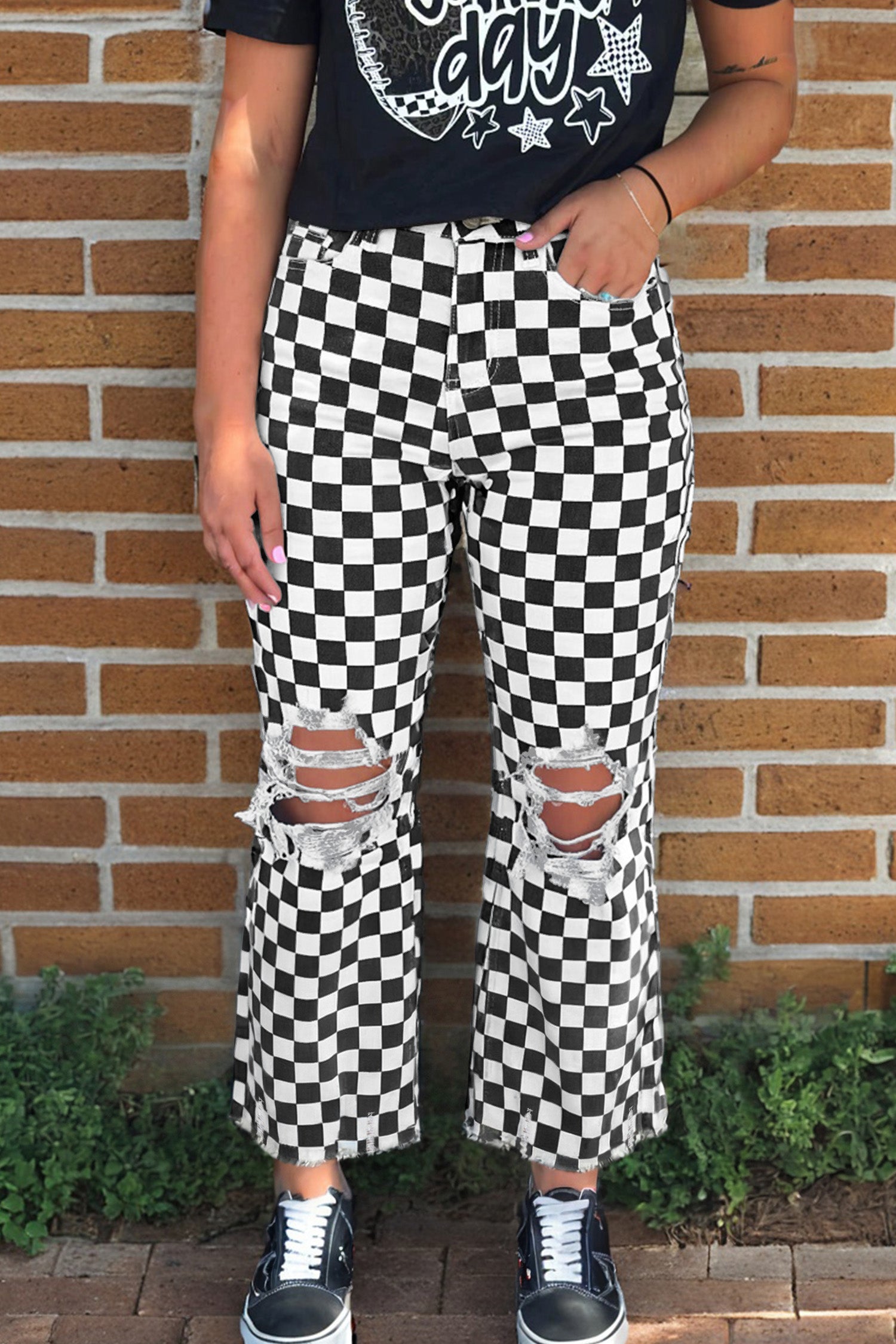 Jean femme cropped — noir