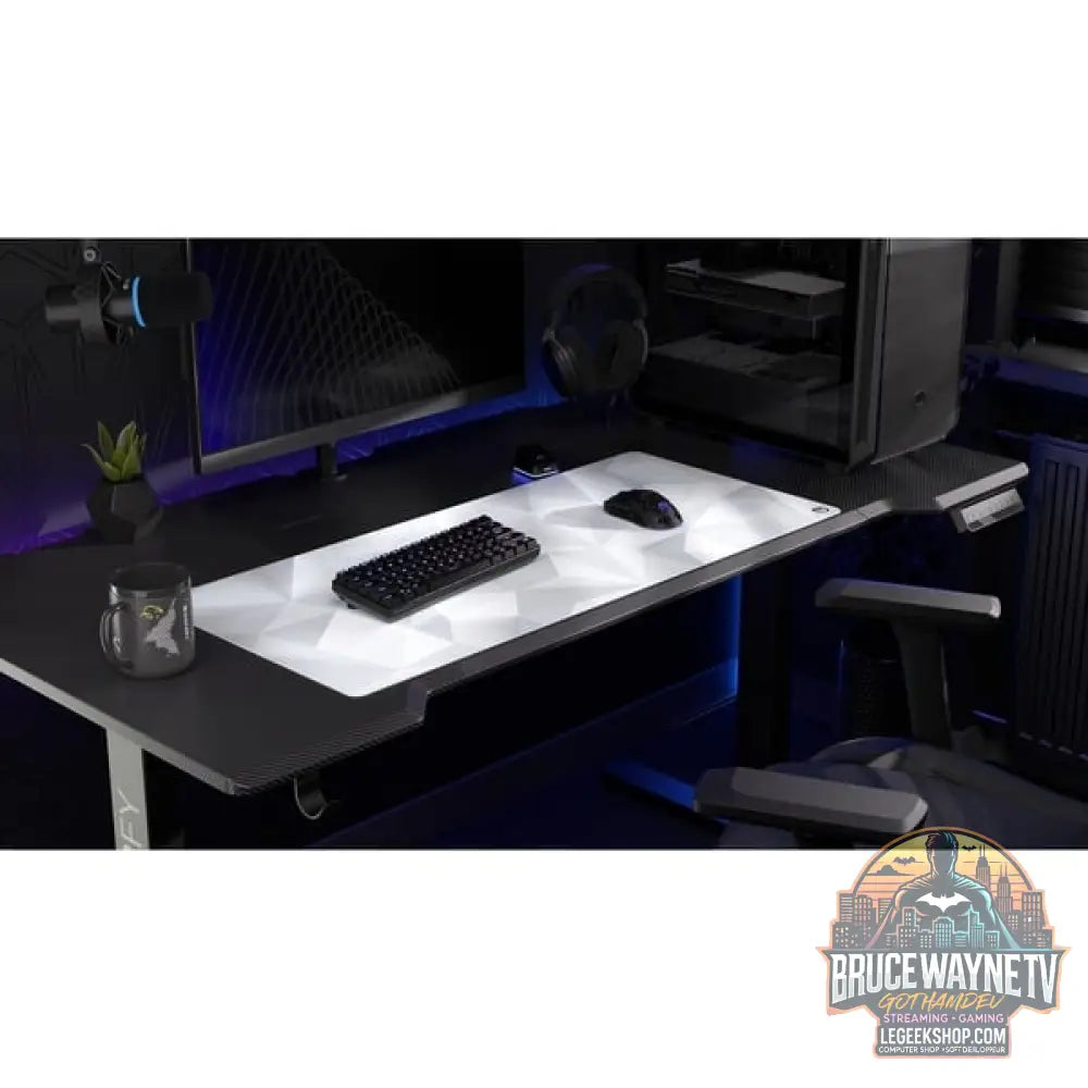 ENDORFY Crystal Onyx White XL, tapis de souris gaming blanc/gris - ENDORFY - vue 2