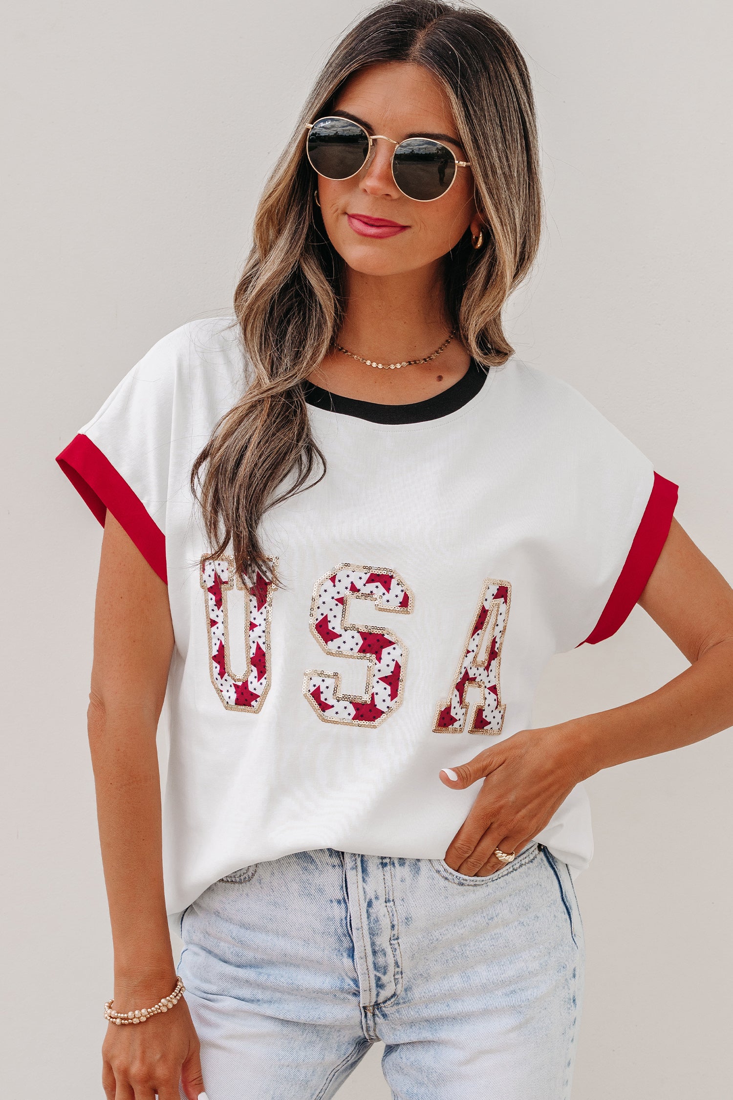 T-shirt femme colorblock