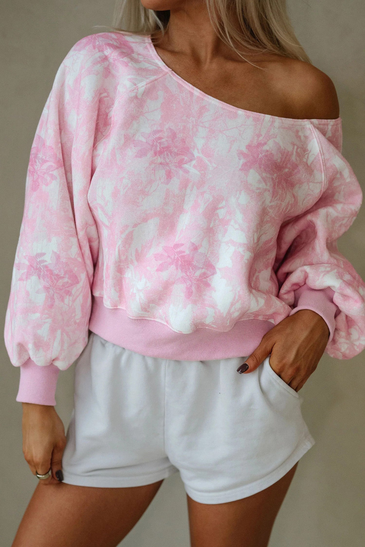 Haut femme manches longues — rose