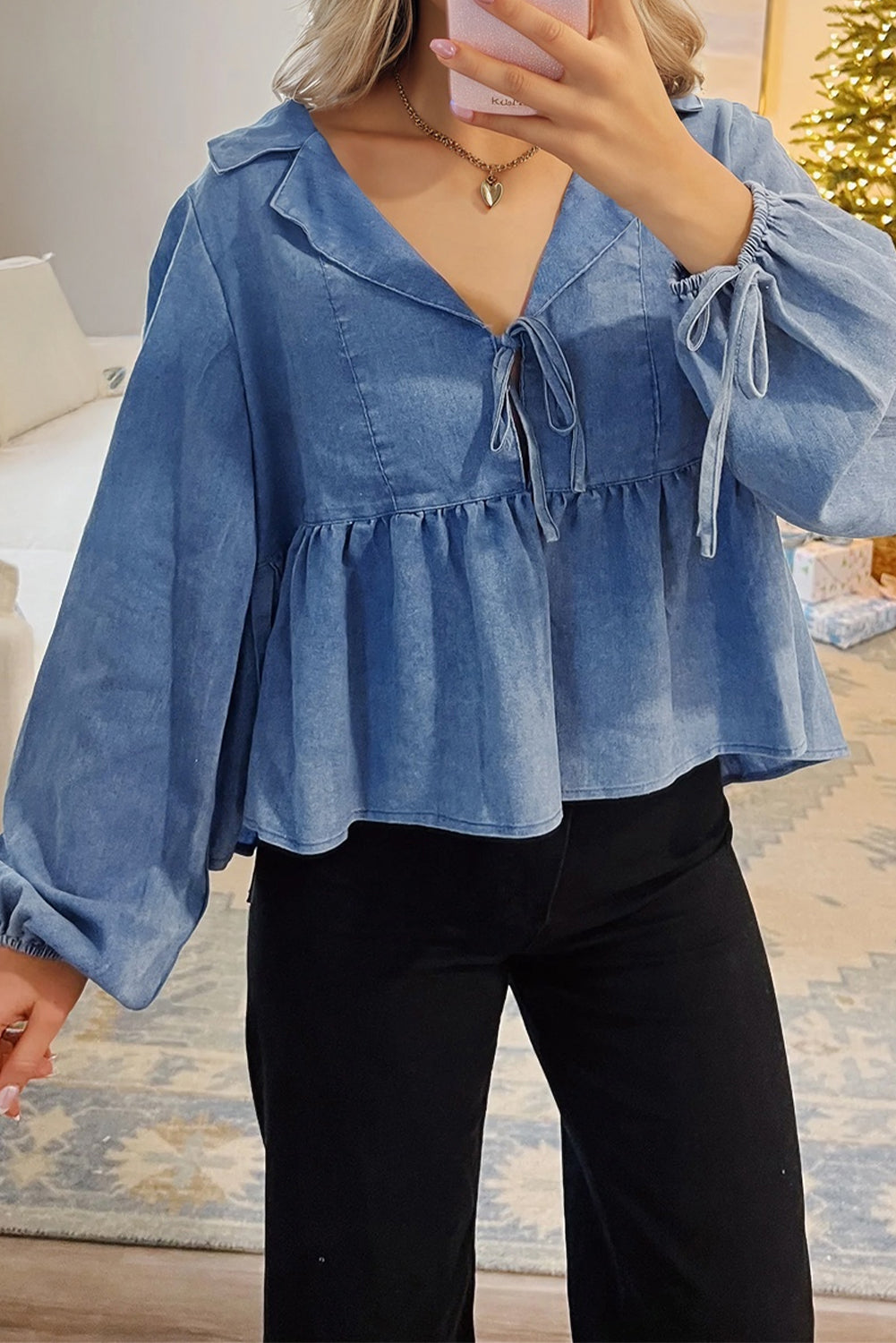 Haut femme denim — bleu