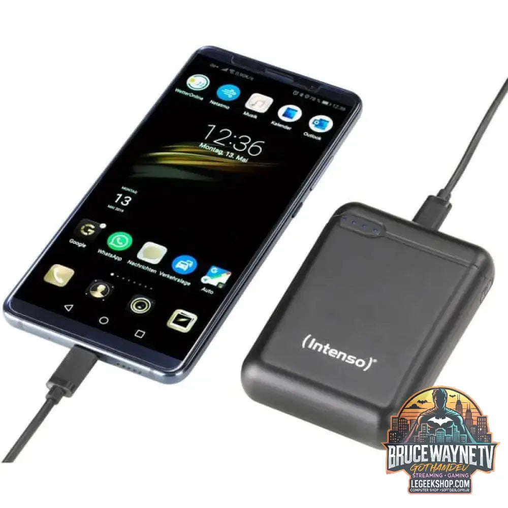 Intenso Powerbank XS10000 schwarz, 10.000 mAh - Stromquelle: USB-C, Micro-USB - vue 8
