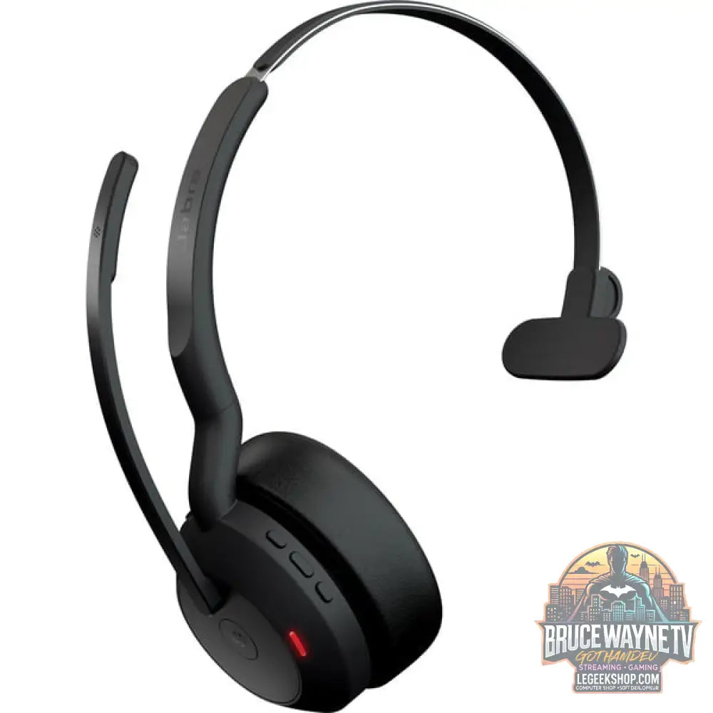 Jabra Evolve2 55, Headset noir, Mono, Microsoft Teams, USB-C, Link380c - Jabra - vue 2