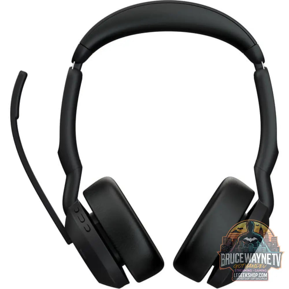 Jabra Evolve2 55, Headset noir, Stereo, UC, USB-C, Link380c - Jabra - vue 2