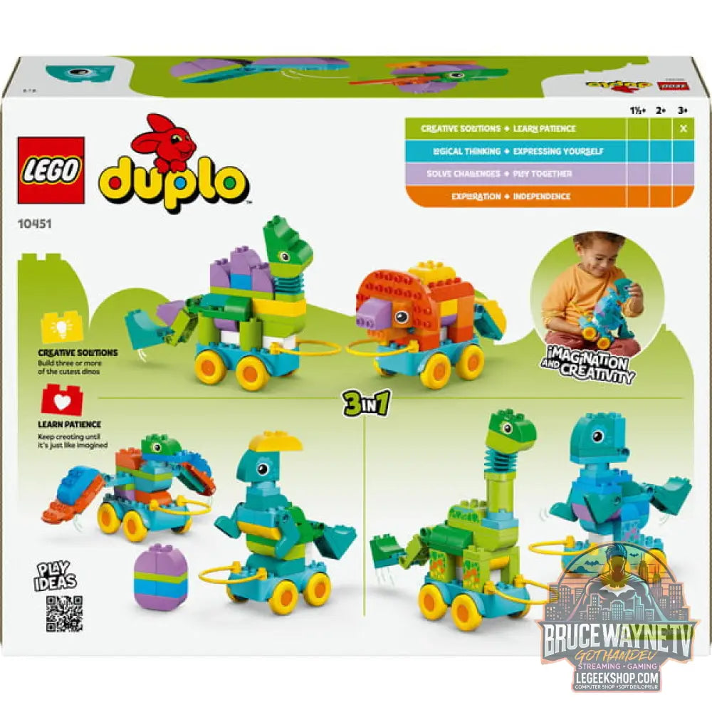 LEGO 10451 DUPLO Town Dinos auf Rädern 3-in-1-Set, jeu de construction - LEGO - vue 4