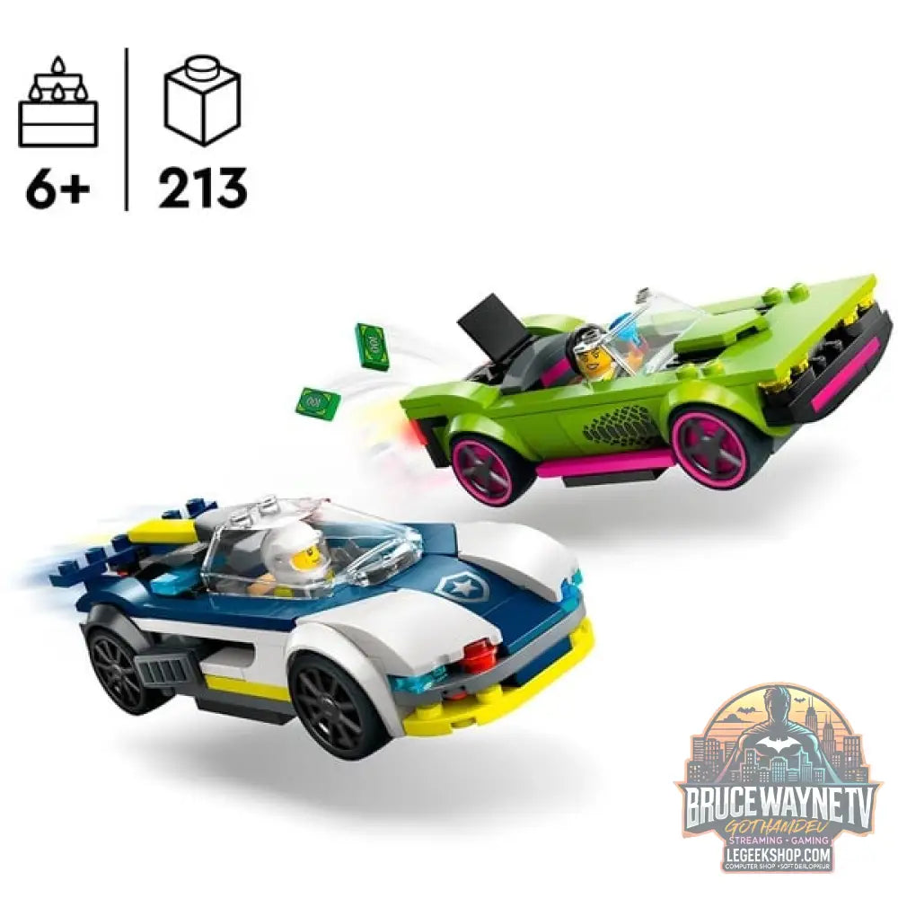 LEGO 60415 City Verfolgungsjagd avec Polizeiauto et Muscle Car, jeu de construction - LEGO - vue 5