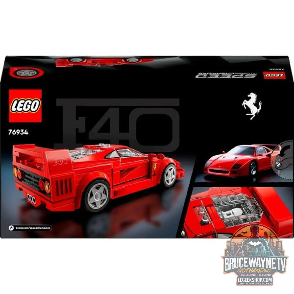 LEGO 76934 Speed Champions Ferrari F40 Supersportwagen, jeu de construction - LEGO - vue 7