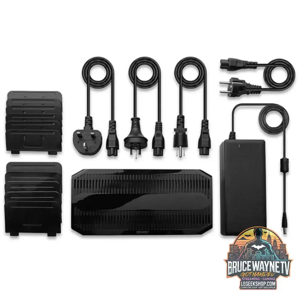 Lindy 120W 10 Port USB-Ladestation, 8x USB-A + 2x USB-C schwarz/grau, QC 3.0, Samsung AFC, gleichzeitiges Laden von 10 Tablets / Smartphones - Lindy - vue 4