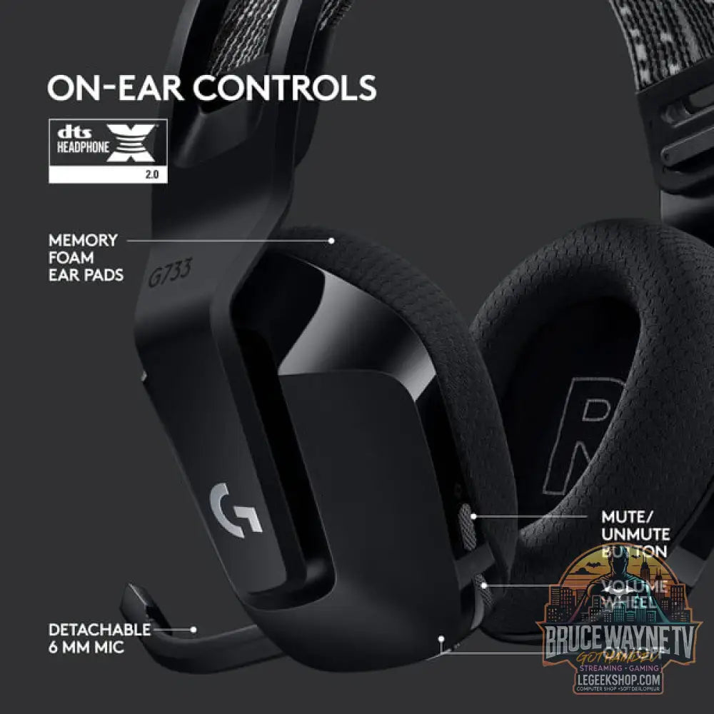 Logitech G733 LIGHTSPEED, casque gaming - vue 5