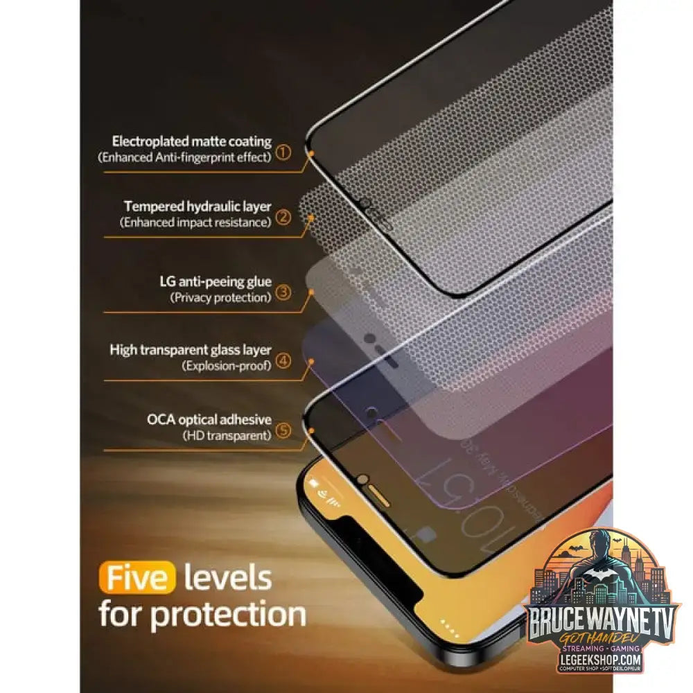 Nevox NEVOGLASS 3D PRIVACY, Schutzfolie transparent, iPhone 17 Air - Beschaffenheit: Glänzend - vue 3