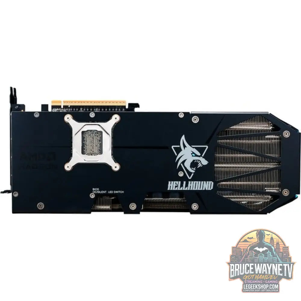 PowerColor Radeon RX 9070 XT Hellhound 16GB OC, carte graphique noir, RDNA4, GDDR6, 3x DisplayPort, 1x HDMI - PowerColor - vue 4