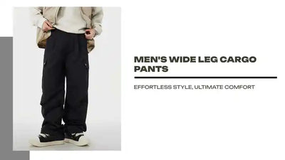 Men's Wide Leg Cargo Pants by@Outfy