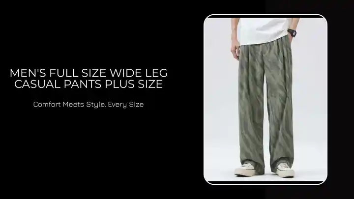 Men's Full Size Wide Leg Casual Pants Plus Size by@Outfy