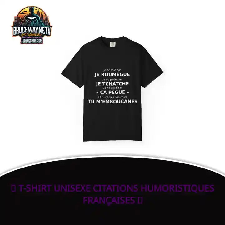 🎮 T-shirt Unisexe Citations Humoristiques Fran&ccedil;aises 🎮 by@Outfy