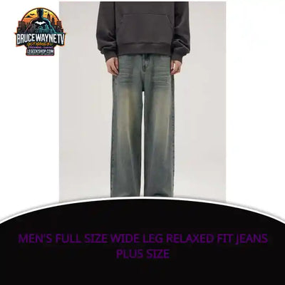 Men's Full Size Wide Leg Relaxed Fit Jeans Plus Size by@Outfy