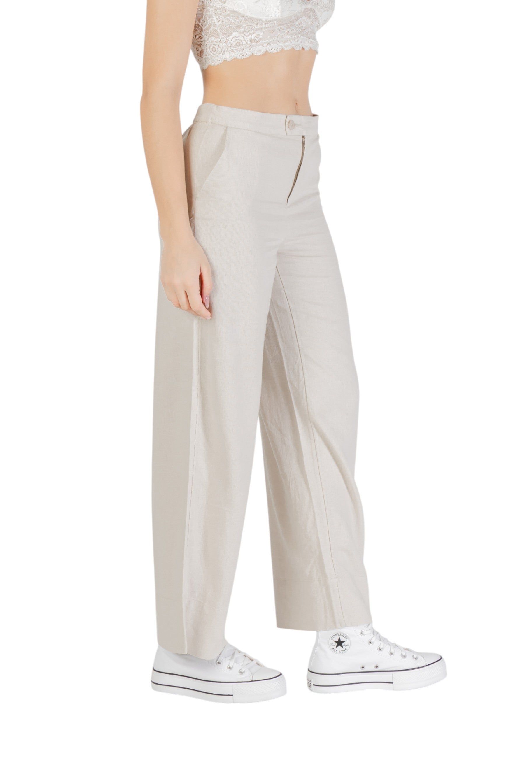 Only Pantalon femme Pantalons — beige