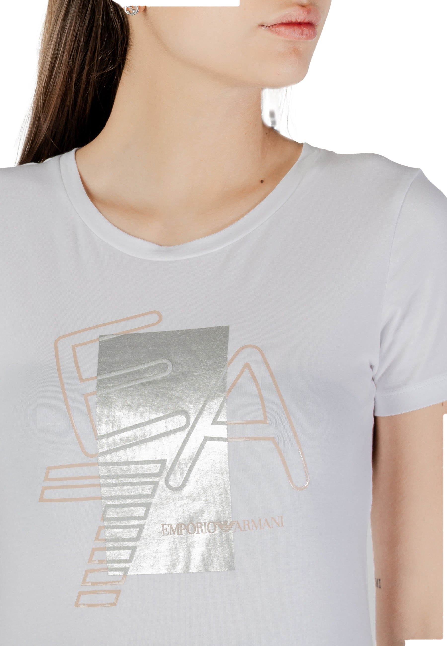Ea7 T-shirt femme — white