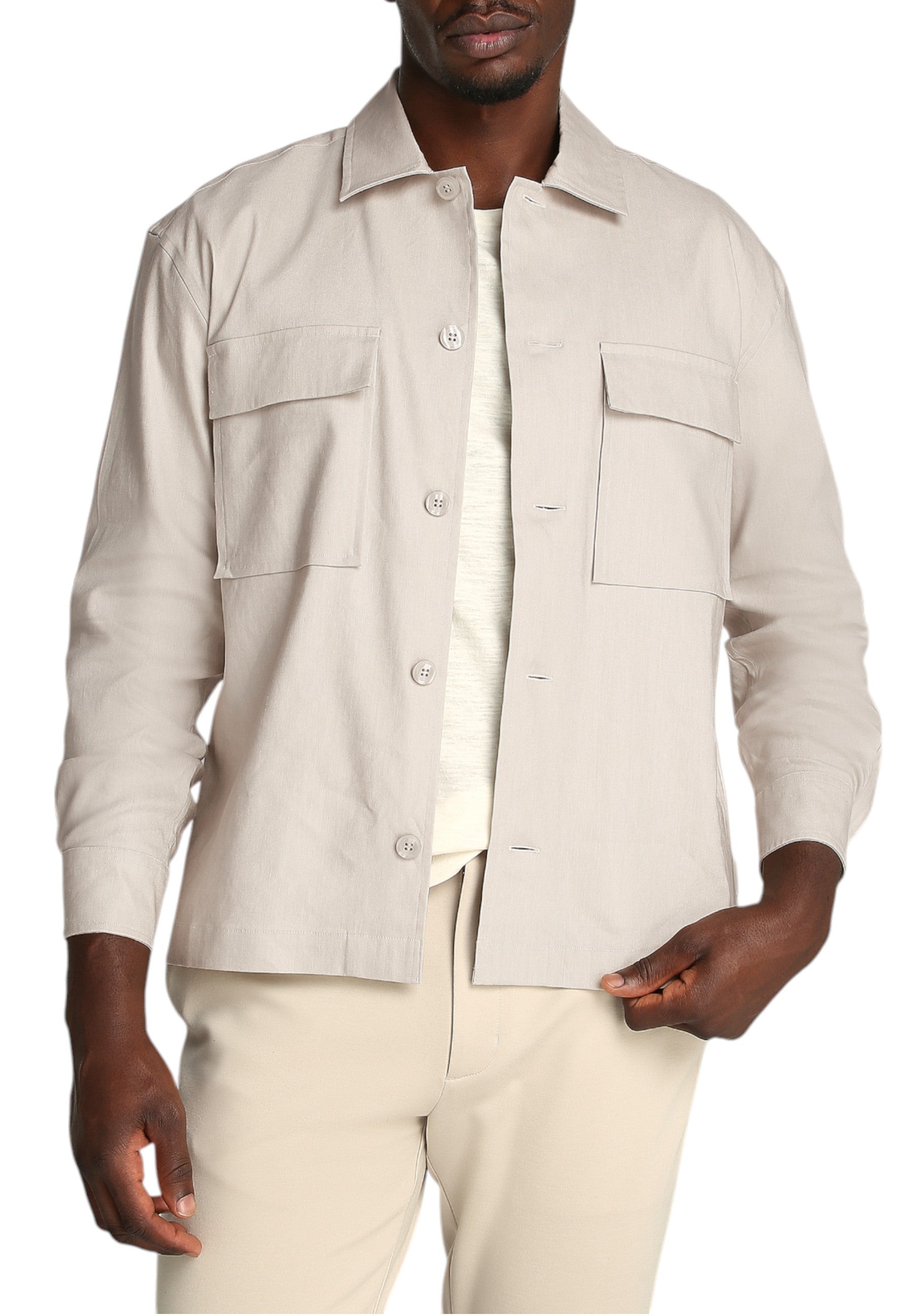 Calvin Klein Chemise homme Chemises — beige
