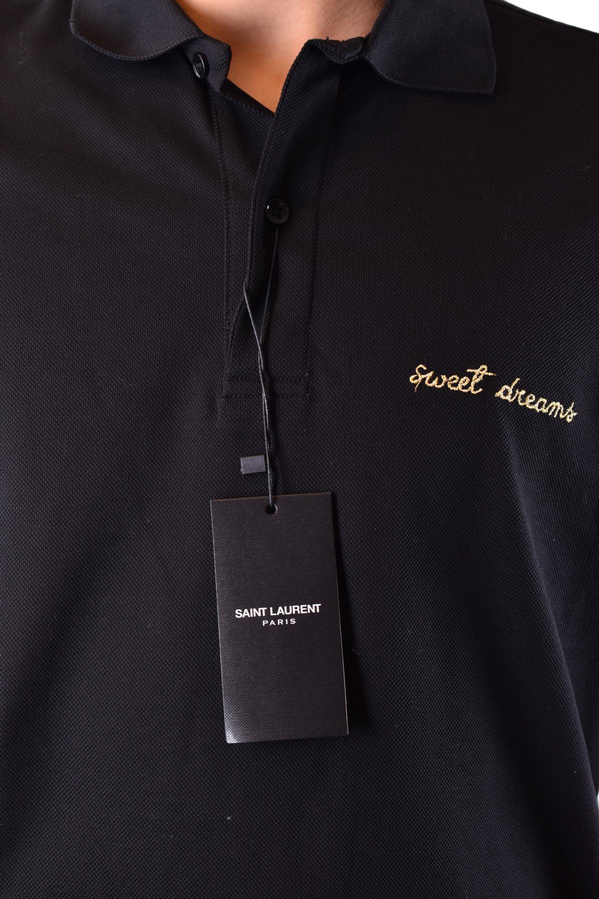 Saint Laurent Polo homme — black