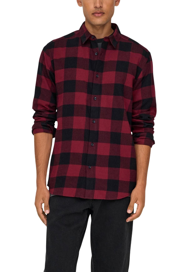 Only & Sons Chemise homme Chemises — red