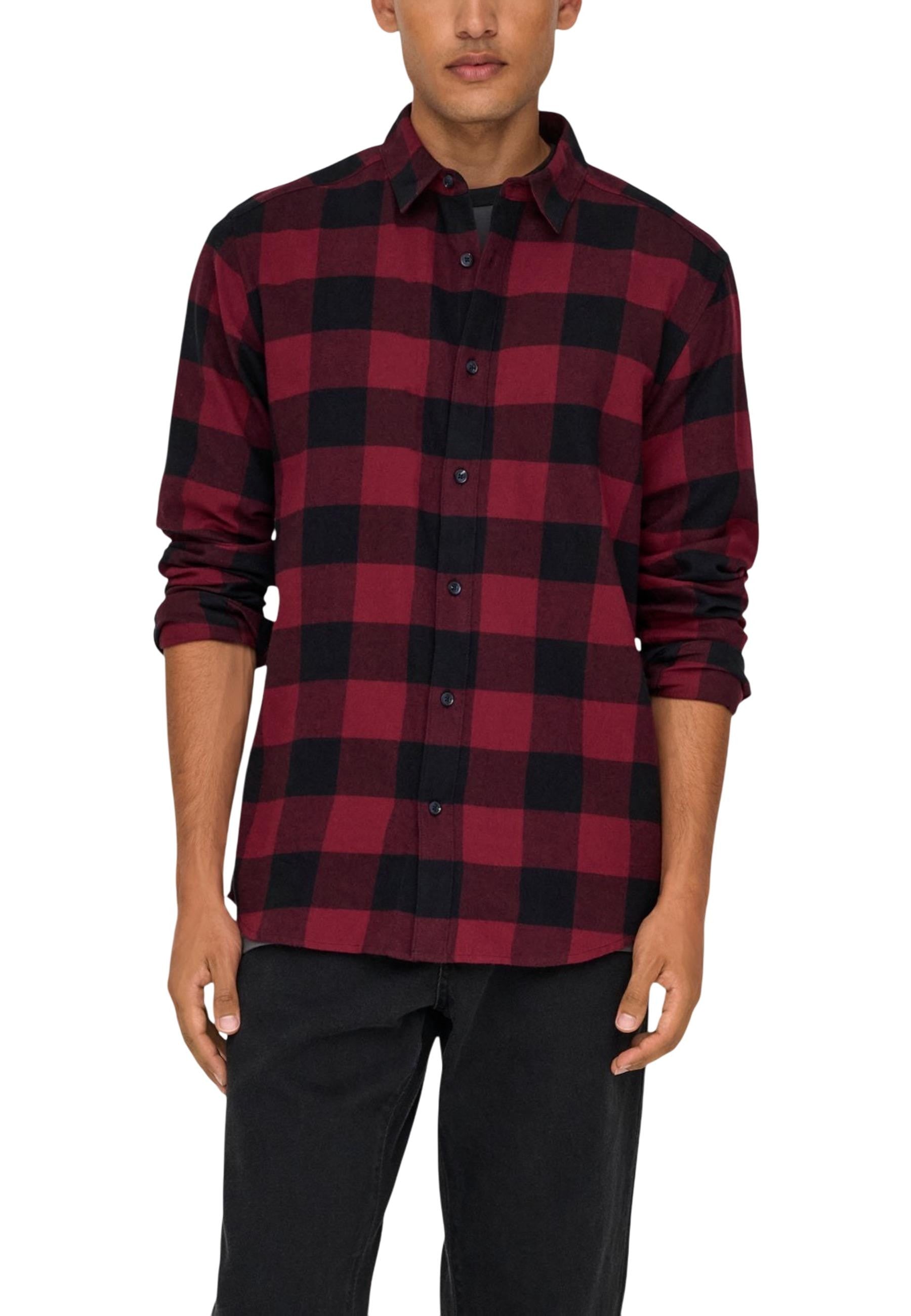 Only & Sons Chemise homme Chemises — red