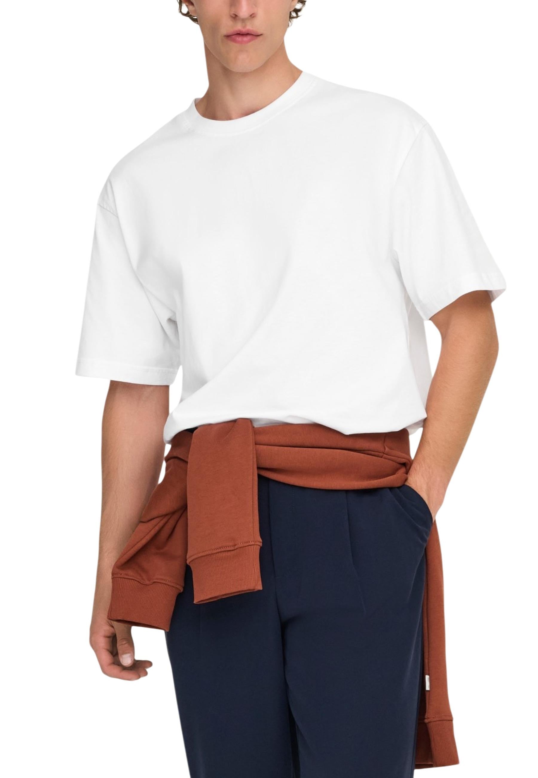 Only & Sons T-shirt homme — white