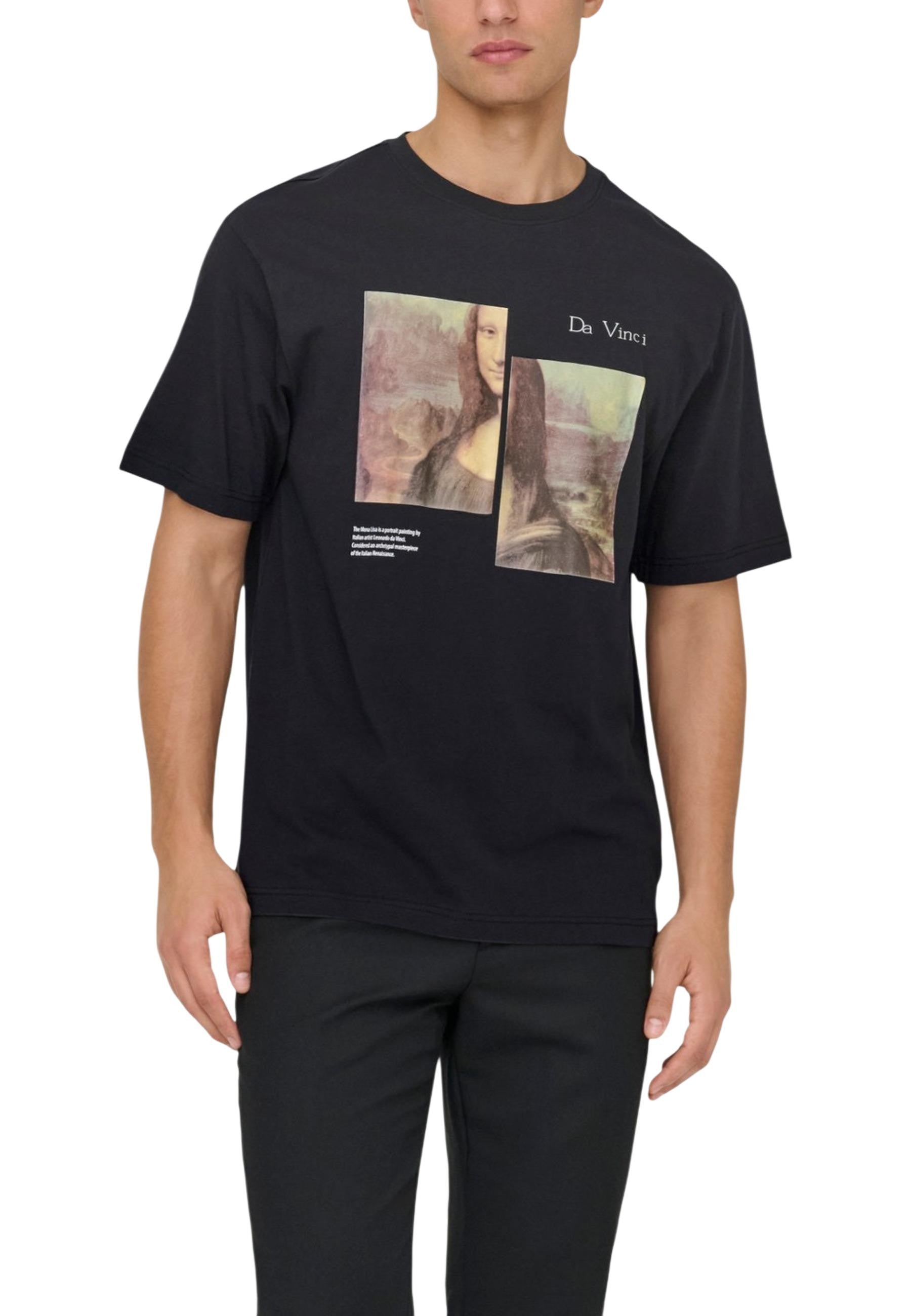 Only & Sons T-shirt homme — black