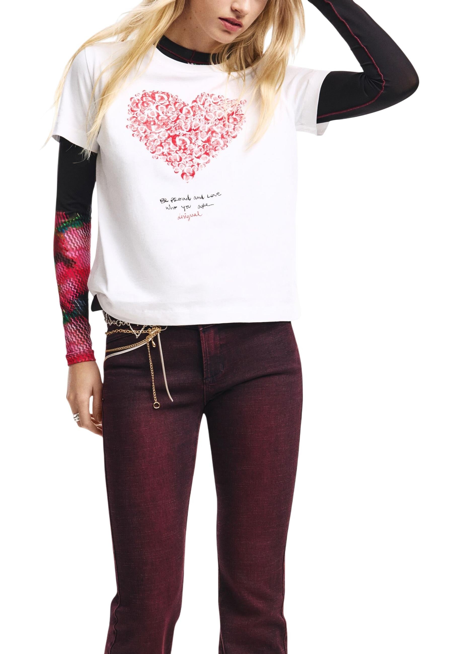 Desigual T-shirt femme — white