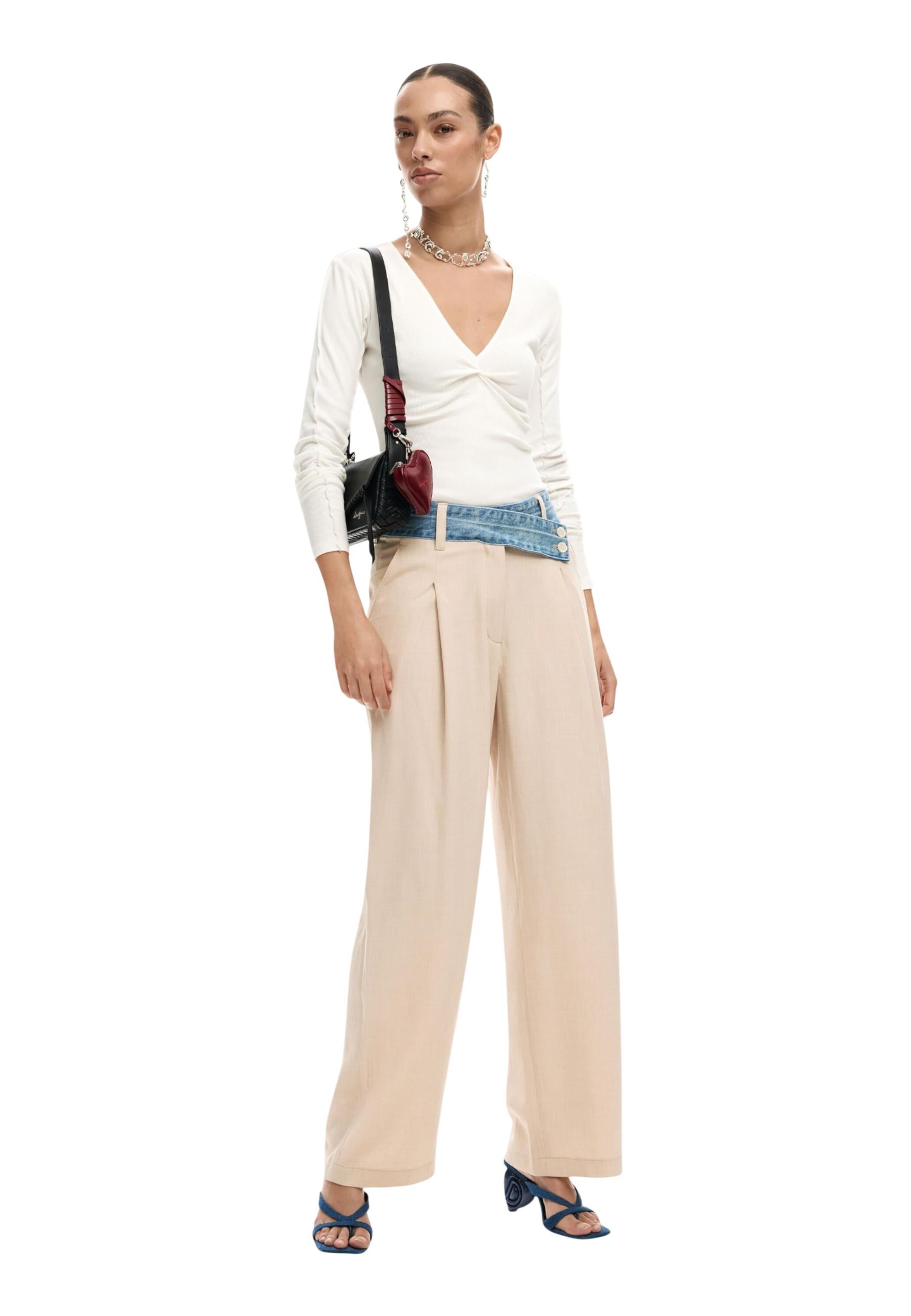 Desigual Pantalon femme Pantalons — beige
