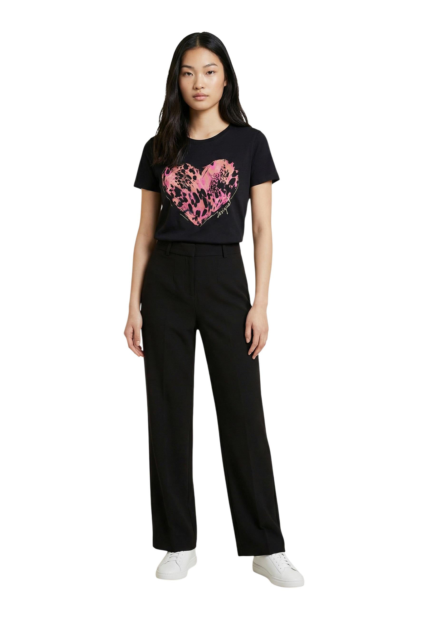 Desigual T-shirt femme — black